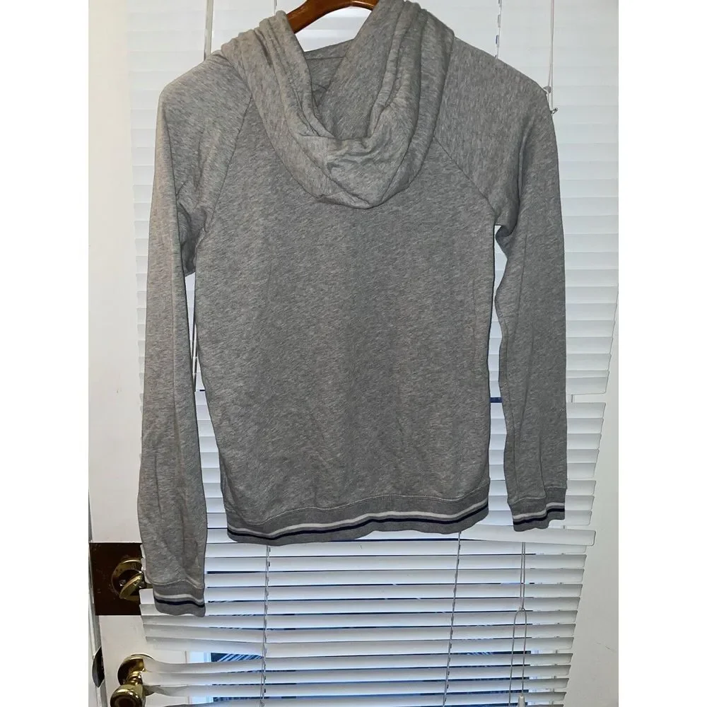 Nike Essentials Fleece Pullover Long Sleeve Hoodie Womens XS Gray‎ Blue